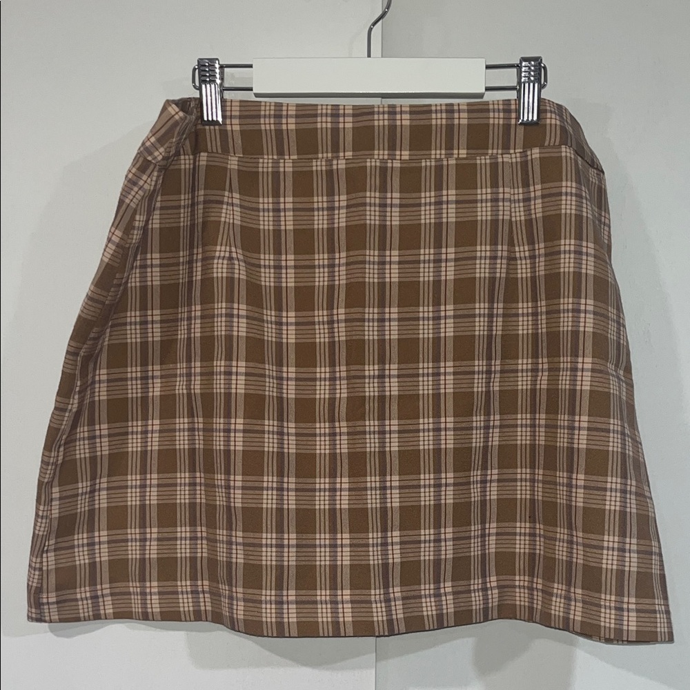Plaid Brown Skirt
